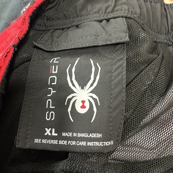 Spyder Swim Trunks Boardshorts Men's XL Red Black Mesh Lining Pockets Inseam 8.5 - Picture 4 of 15